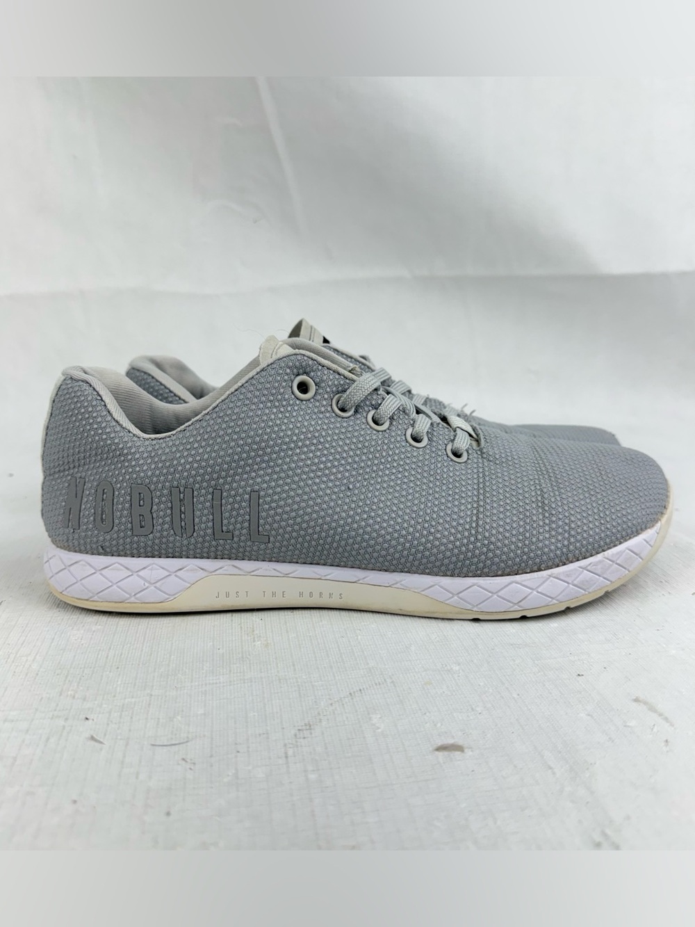 NOBULL Grey SuperFabric Trainer Womens 9.5 Mens8 Low Top Cross Training Shoes